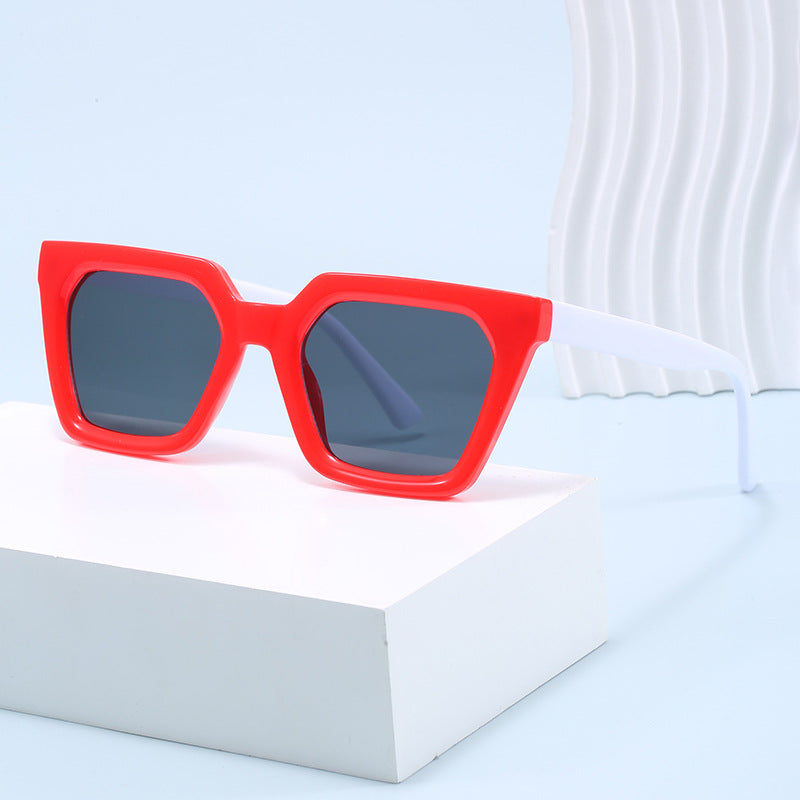 Damen moderne Designer-Sonnenbrille mit transparentem Rahmen Brehn