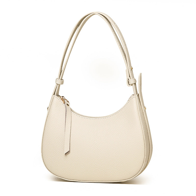 Stylische genarbte Leder-Hobo-Tasche Brehn