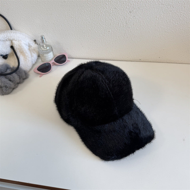 Unisex Plüsch Kunstfell Baseballmütze Brehn