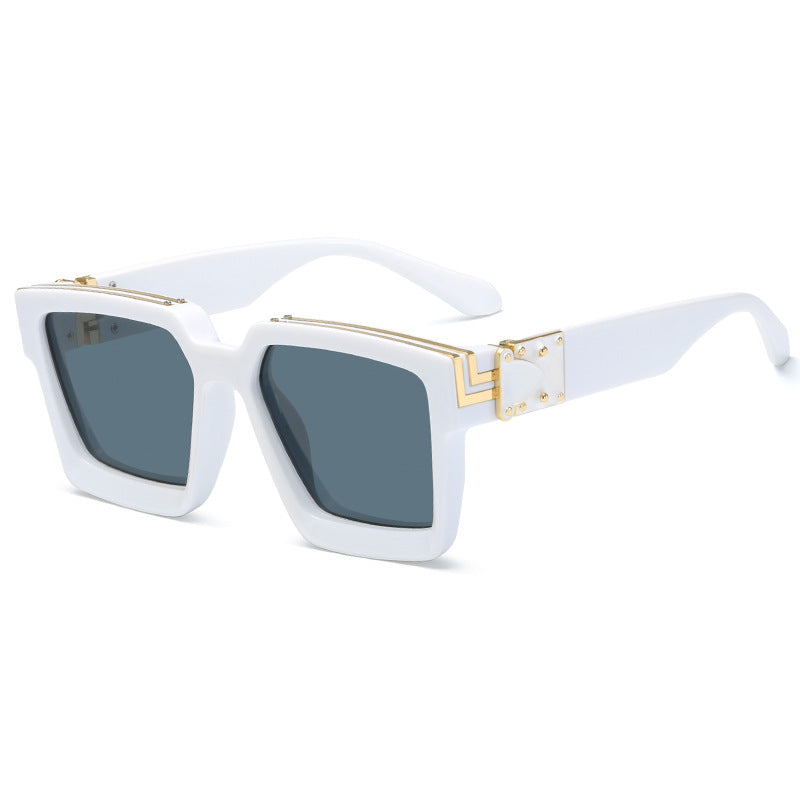 Damen quadratische Designer-Sonnenbrille mit auffälligem Rahmen Brehn