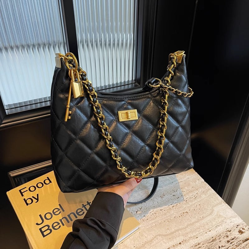 Chic Gequiltete Ketten Tasche Brehn