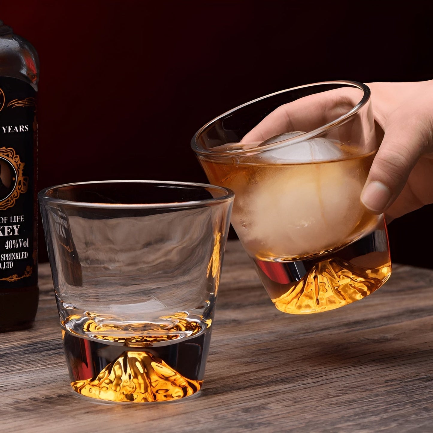 Whiskygläser mit Fuji-Motiv – Elegantes Set für Kenner