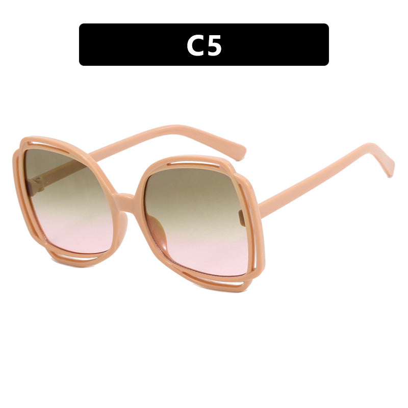 Damen oversized Sonnenbrille im modischen Retro-Design Brehn