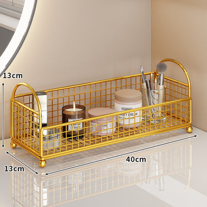 Eck-Drei-Ebenen-Metall-Vanity-Organizer-Regal