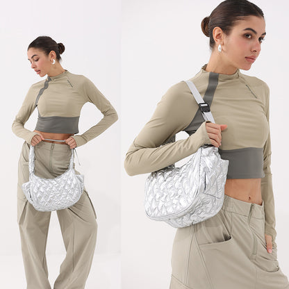 Gepolsterte Metallische Handtasche