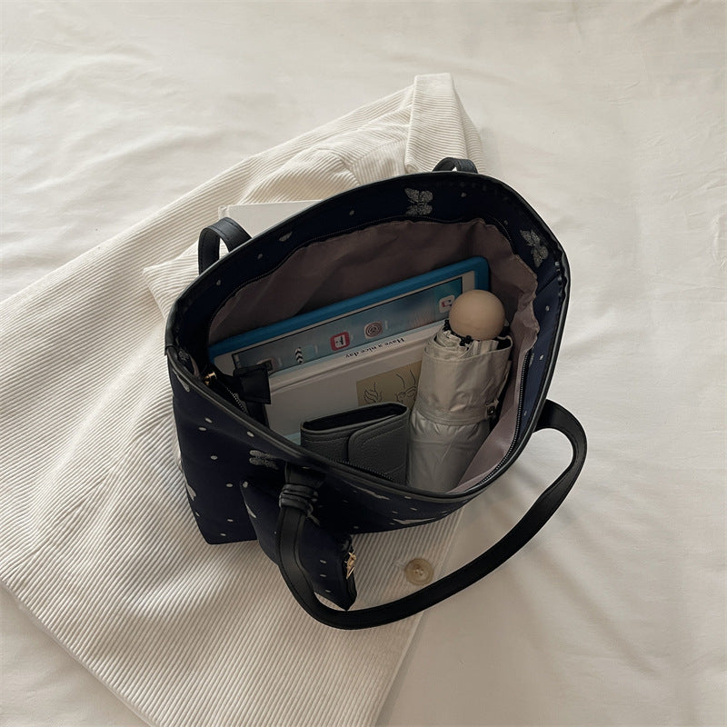 Stylische Schmetterlingsdruck Multi-Compartment Tote Bag