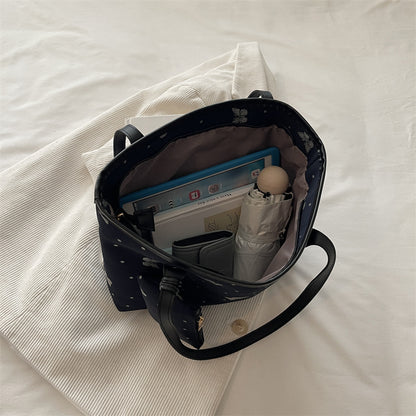 Stylische Schmetterlingsdruck Multi-Compartment Tote Bag