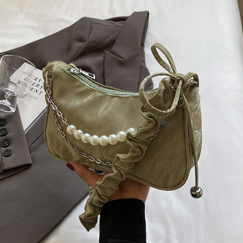 Elegante Perlenakzent Handtasche