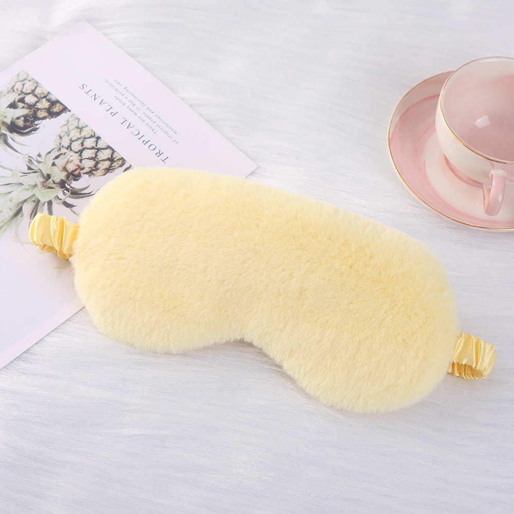 Damen nan kuschelige Schlafmaske aus Plüsch mit verstellbarem Elastikband und lichtundurchlässigem Innenfutter Brehn
