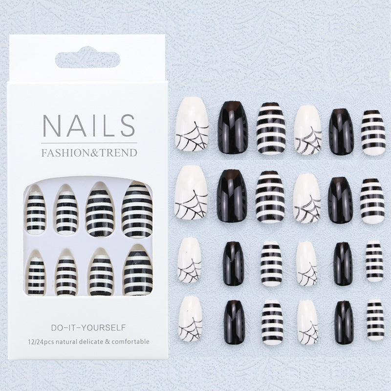 Künstlerisches Grafik Press-On Nagelset Brehn