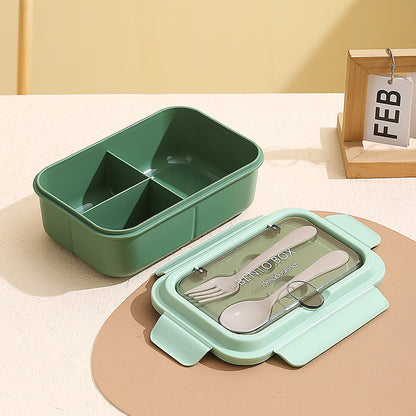 Multi-Compartment Bento Lunchbox mit integrierten Besteck