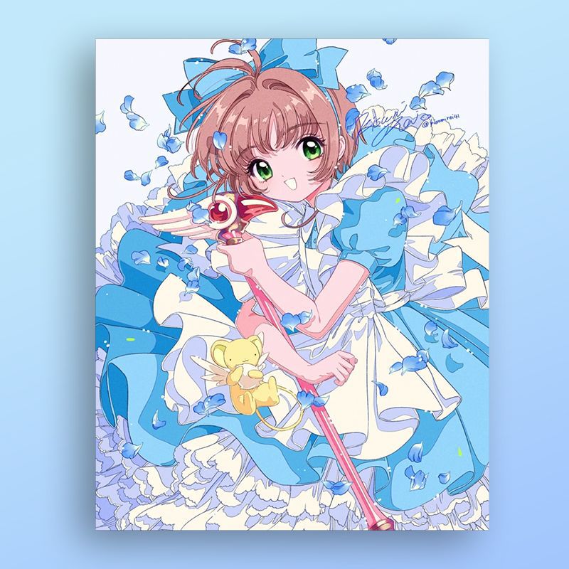 Anime-inspirierte Illustrationskunstdruck Brehn