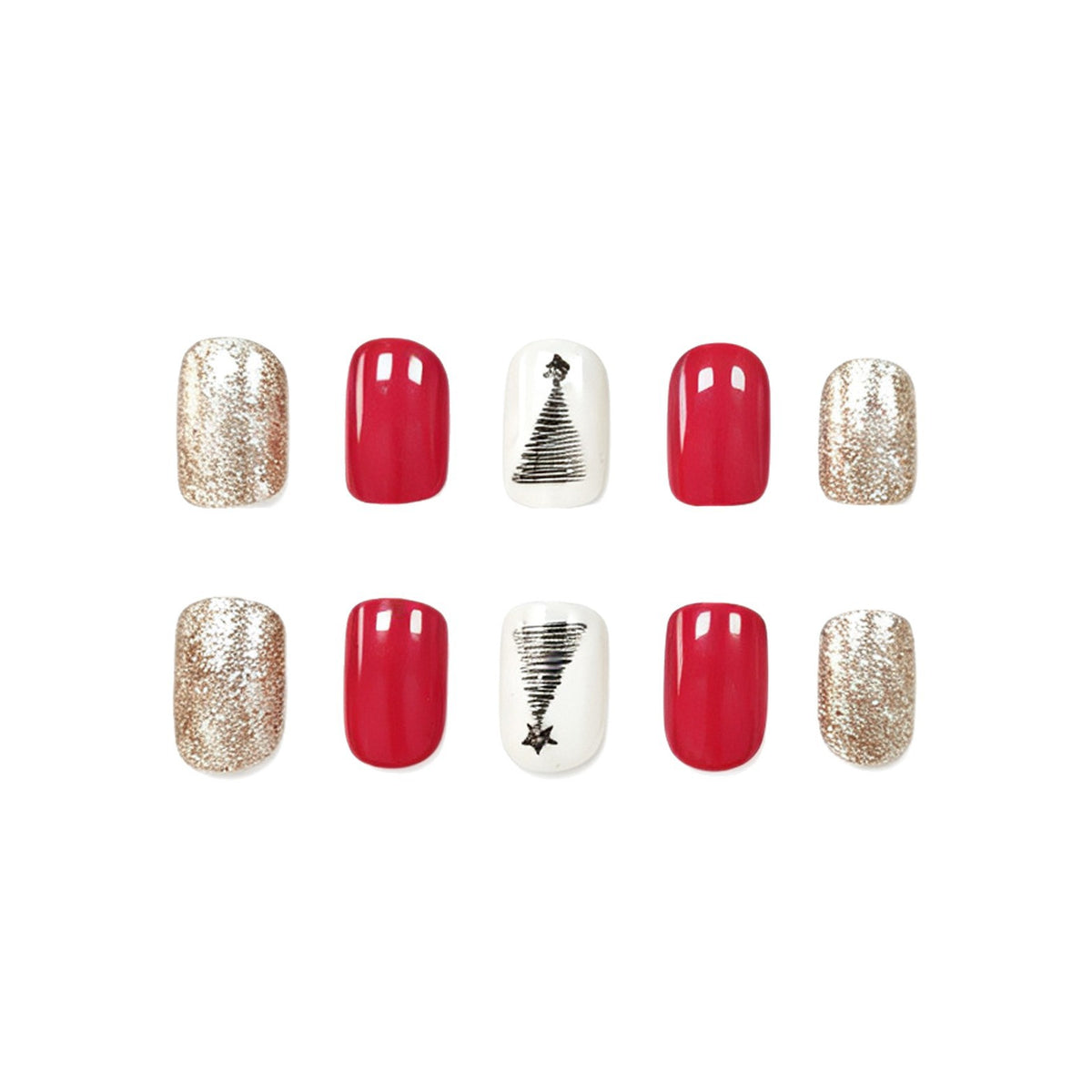 Festliche Baumdesign Nagelkunst Brehn