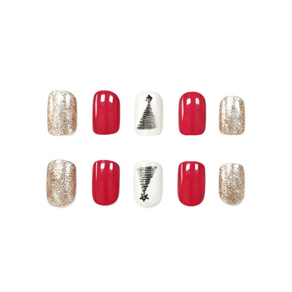 Festliche Baumdesign Nagelkunst Brehn