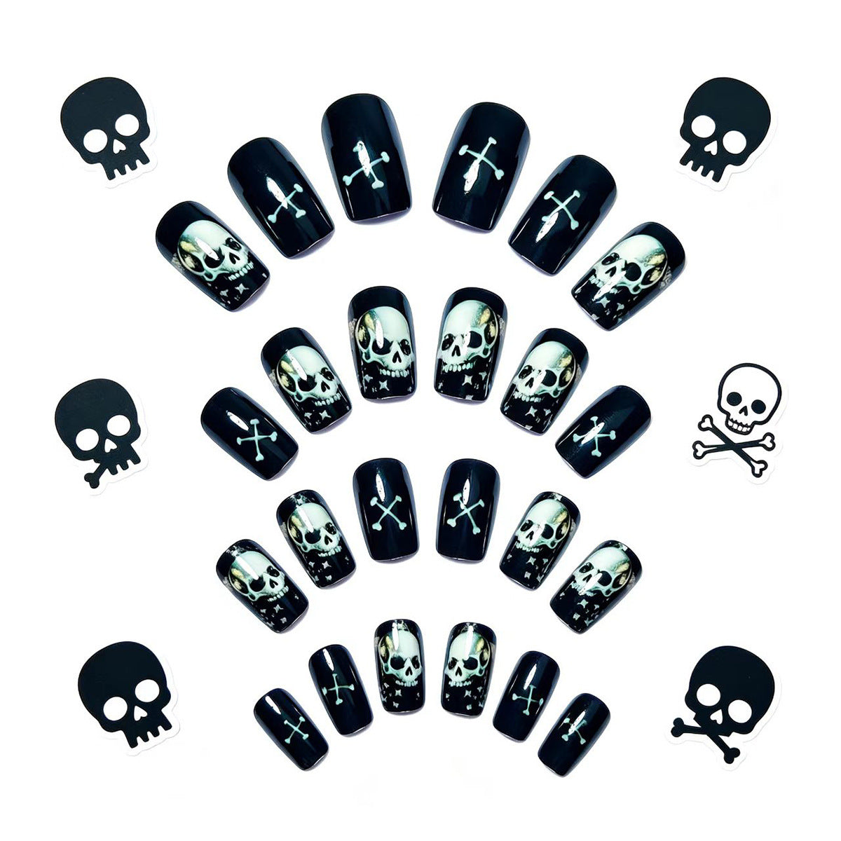 Kreative Kunstnägel Im Totenkopf-Design Brehn