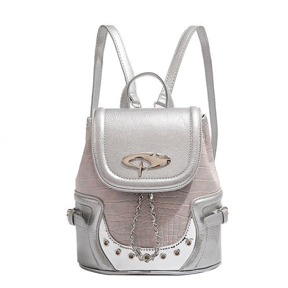 Modischer Krokodil-Prägung Mini-Rucksack Brehn