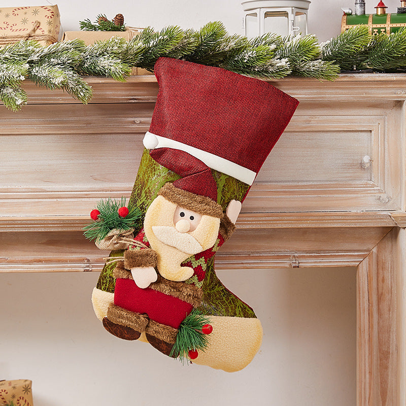 Festlicher Weihnachtsstrumpf mit Nostalgischem Design Brehn
