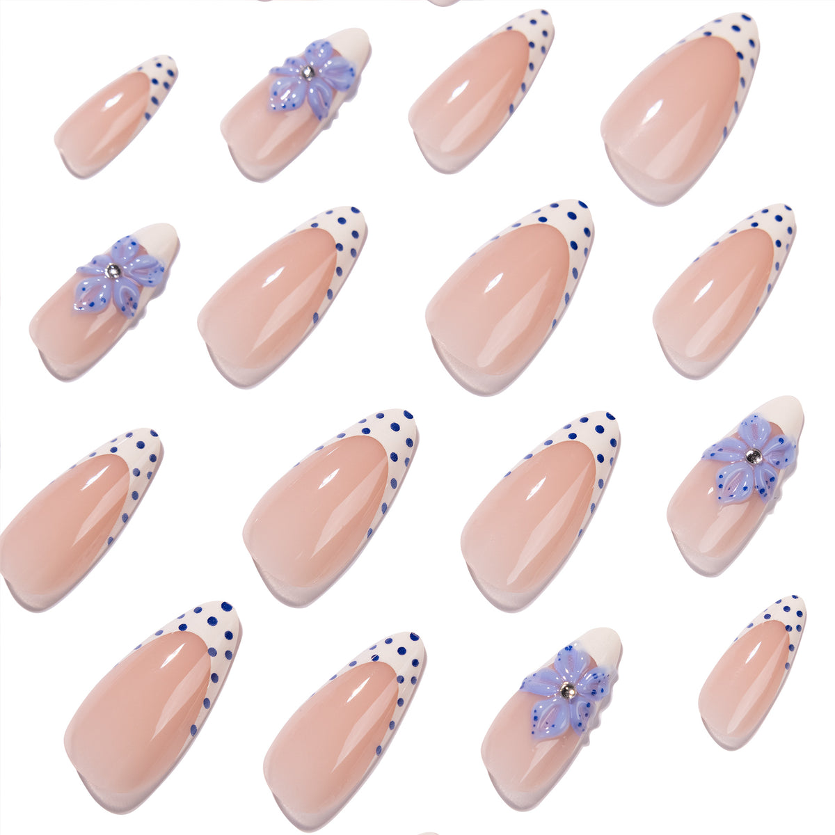 Kunstvolle Stiletto-Nägel mit floralem Design Brehn
