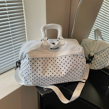 Stilvolle gepunktete Reis-Duffle-Tasche Brehn