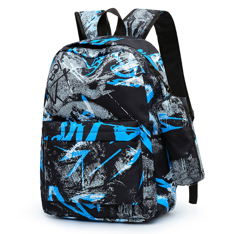 Graffiti-Druck Multifunktionaler Rucksack-Set Brehn