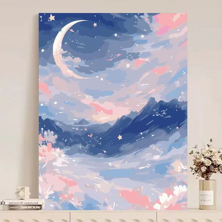 Abstrakte Berglandschaft Leinwand Kunst Brehn