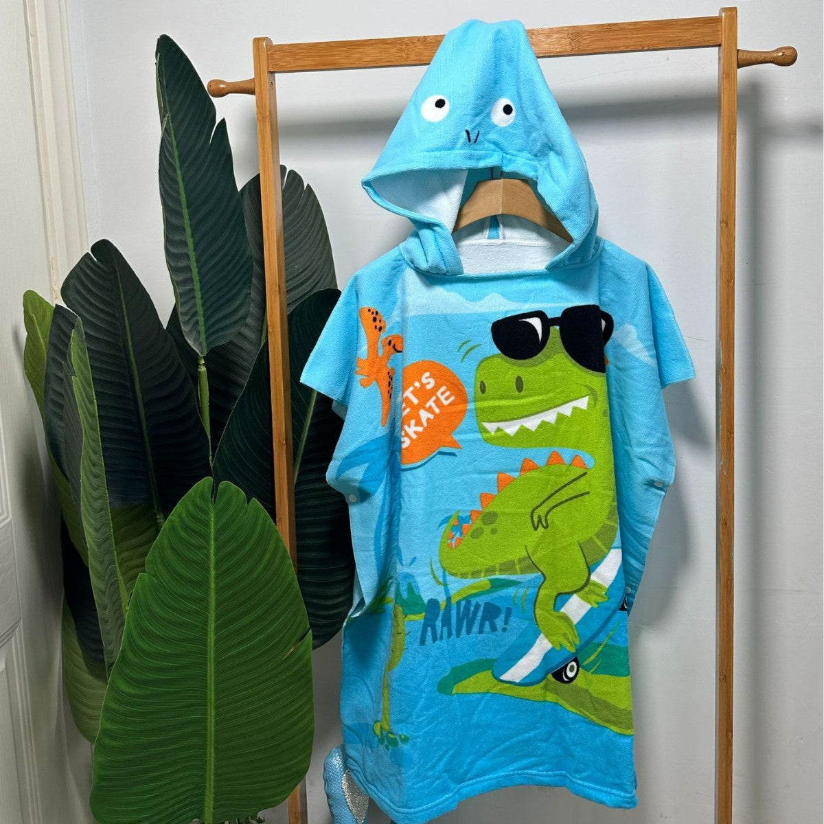 Kinder Haifisch-Design Kapuzenhandtuch Poncho Brehn