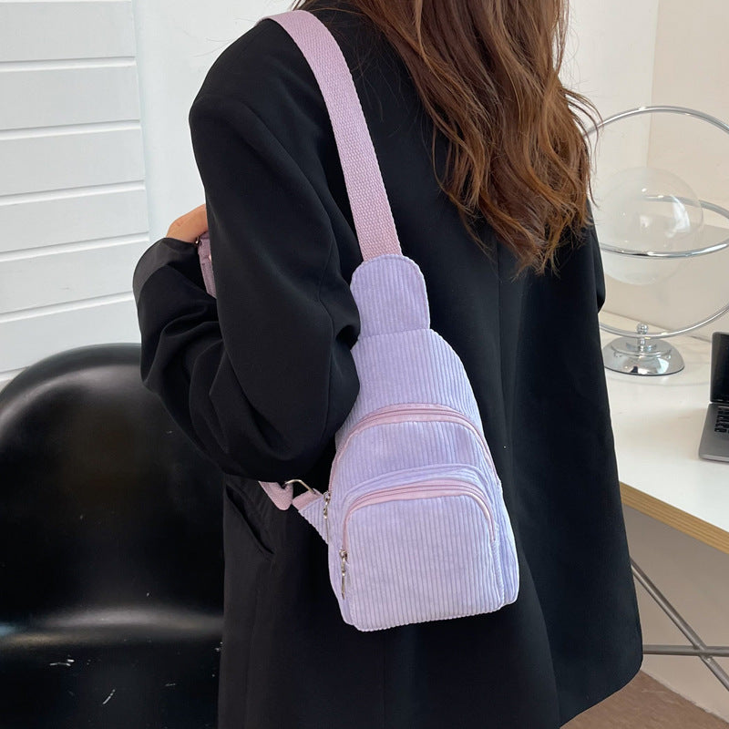 WoMulti-Fächige Corduroy Sling Bag Brehn