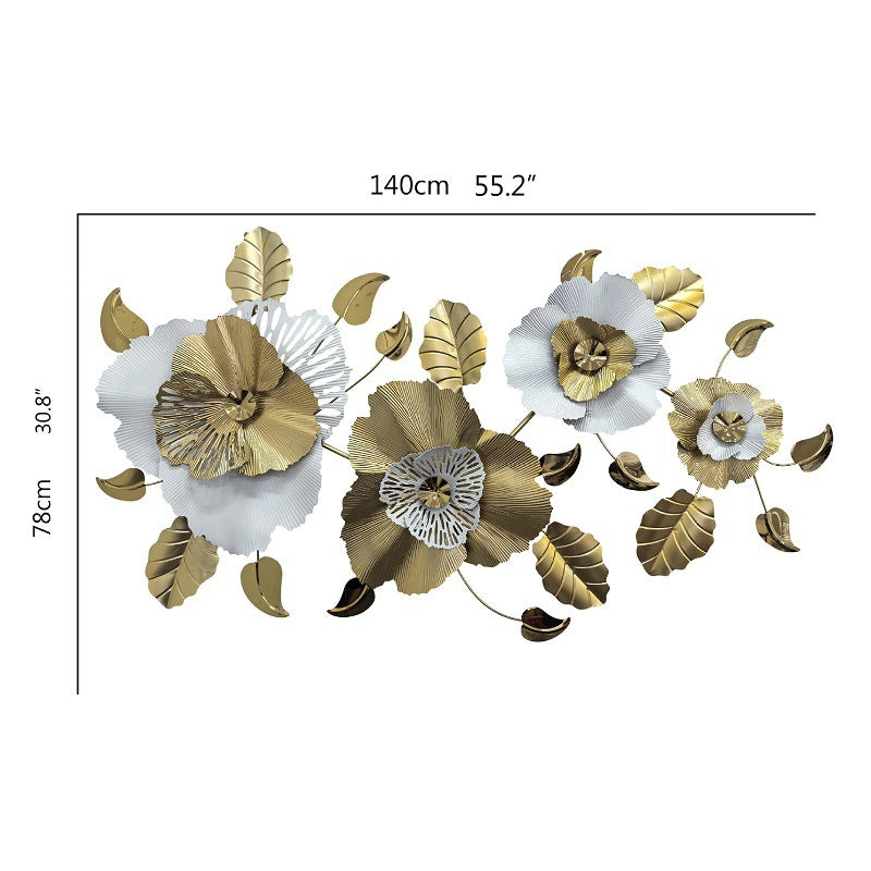 Dekorative Metallblumen Wandskulptur Brehn