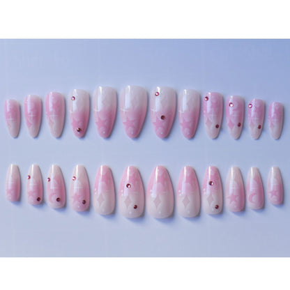 Künstlerisches mit Sternen verziertes Nagelkunst-Set
