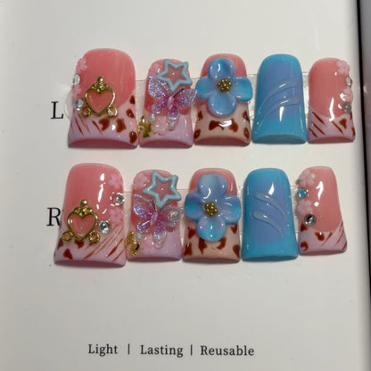 Künstlerische dekorative Press-On-Nagelspitzen
