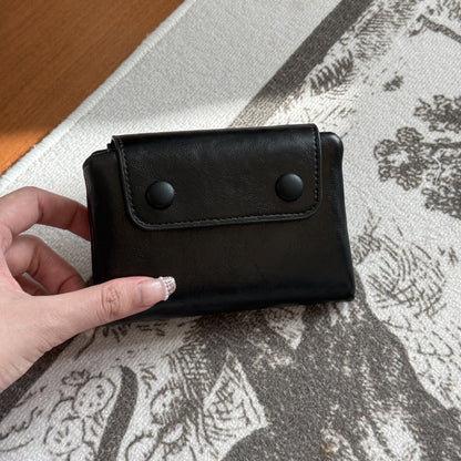 Kompakte Leder-Kartenhalterbörse