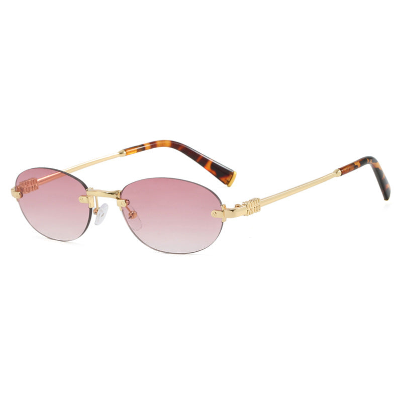 Damen modische Sonnenbrille mit ovalem Rahmen und edlen Akzenten Brehn