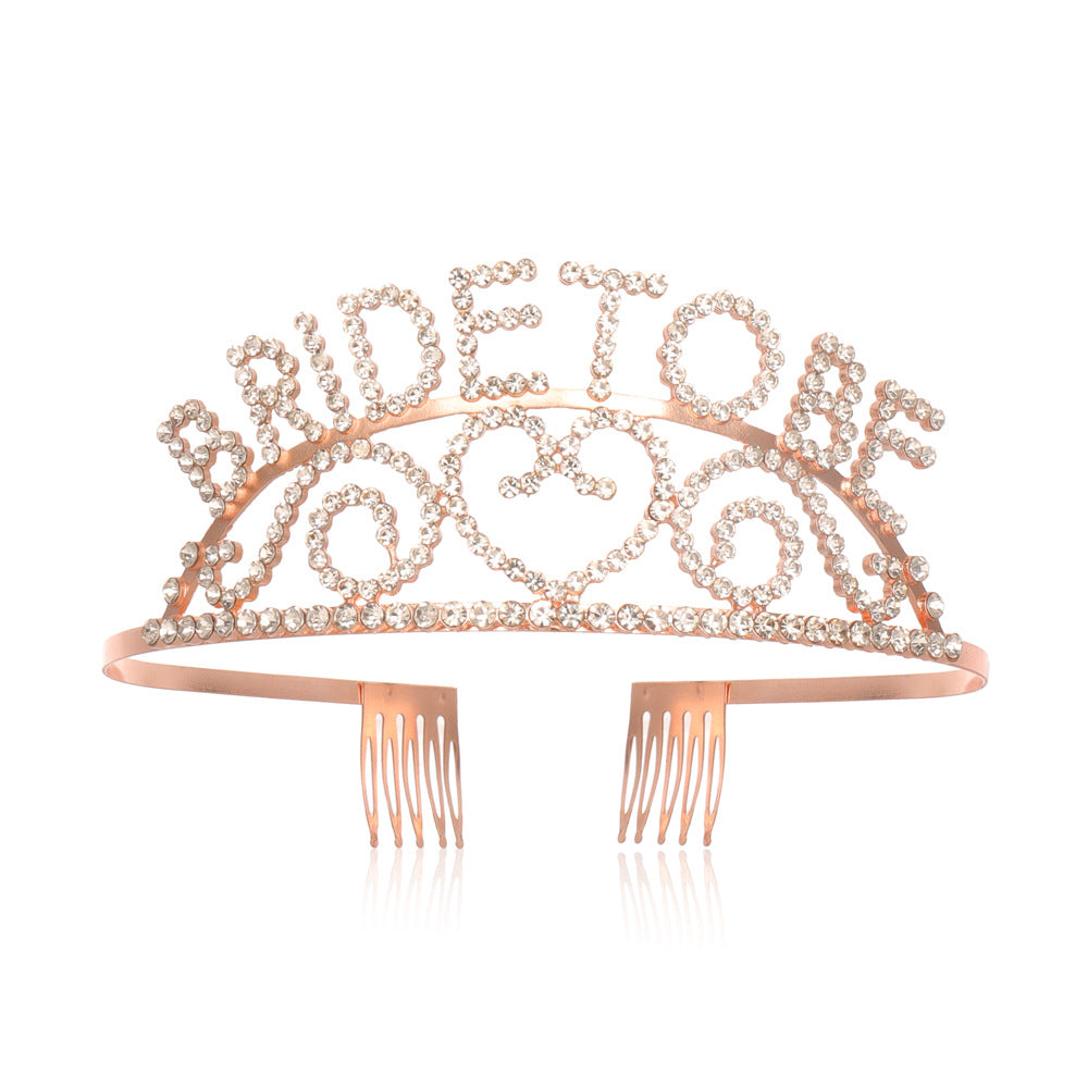 Damen Glitzernde Braut Tiara Brehn