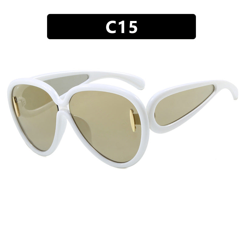 Damen extravagante Sonnenbrille im kreativen Design Brehn