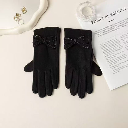 Elegante Bow Detail Touchscreen-Handschuhe Brehn