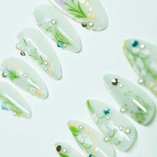 Blumen Decorative Press-On Nagelverlängerungen Brehn