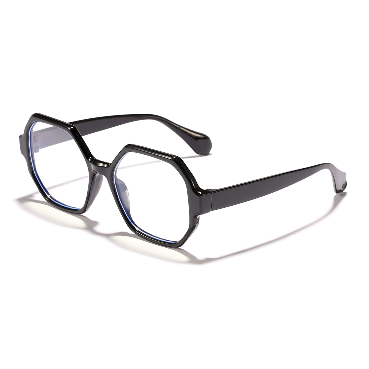 Damen modische Sonnenbrille mit hexagonalem Rahmen und UV-Schutz Brehn