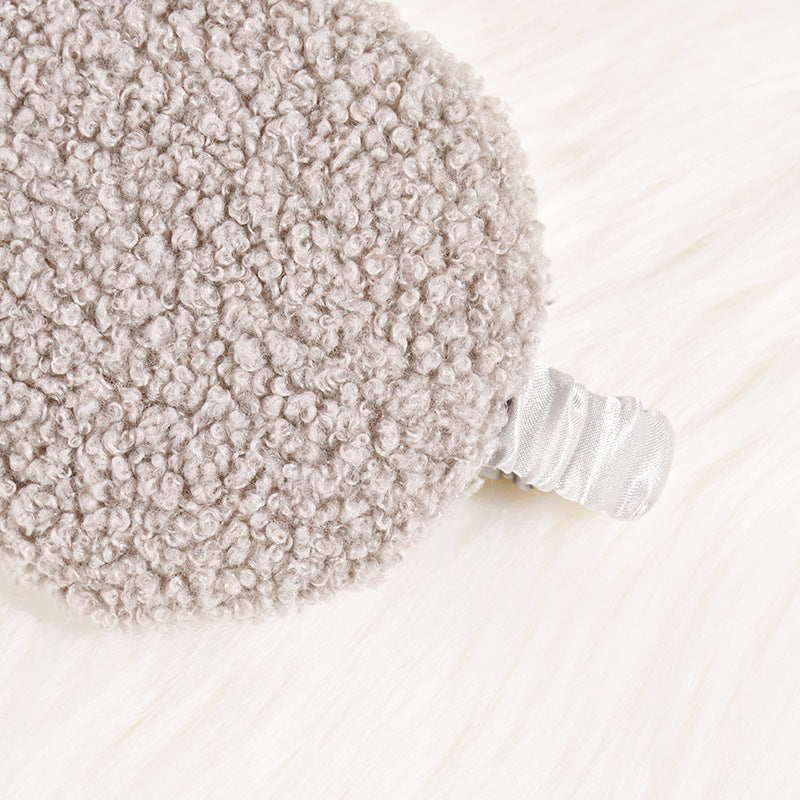 Damen nan kuschelige Thermo Schlafmaske aus Teddyfleece mit verstellbarem Satinband Brehn