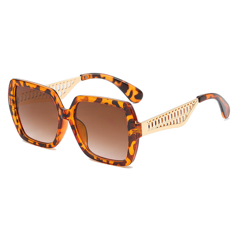 Damen Luxus-Sonnenbrille mit modischem Struktur-Rahmen Brehn