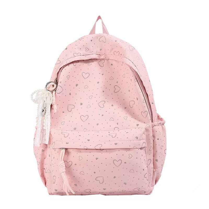 Rucksack mit Verspieltem Herzmotiv und Praktischen Fächern Brehn