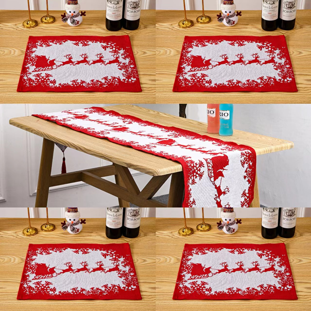 Festliche Tischdecke mit Weihnachtsbaum-Motiv Brehn