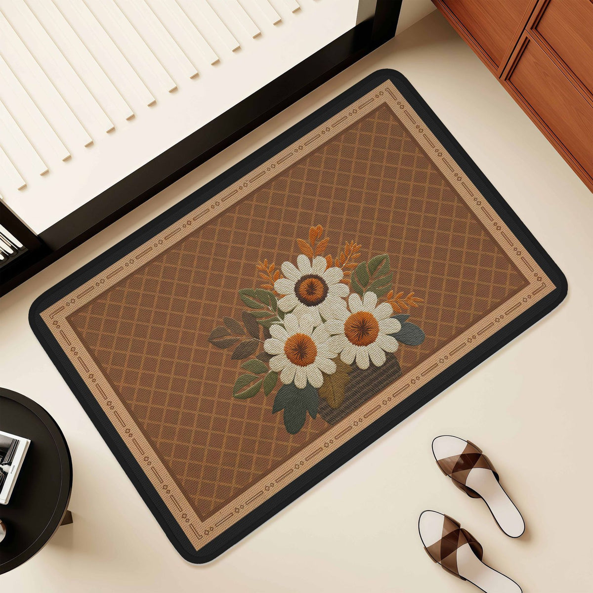 Künstlerisches Florales Design Bereich Matte Brehn