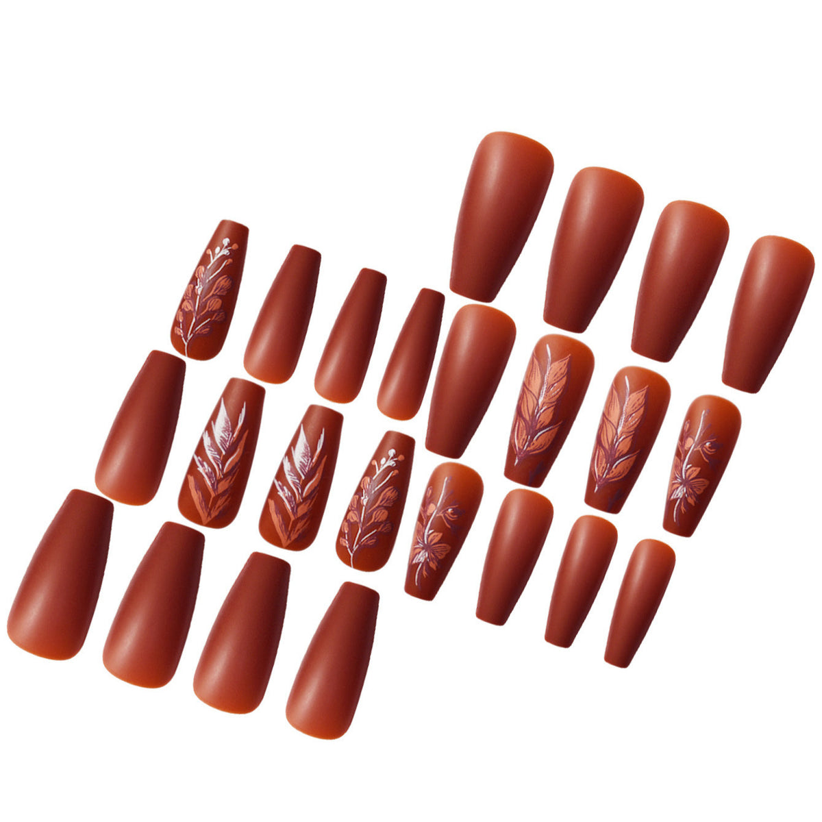 Künstlerische von der Natur inspirierte Nagelkunst Brehn