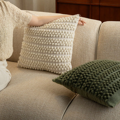 Strukturiertes Strickkissen mit Bobble-Optik Brehn
