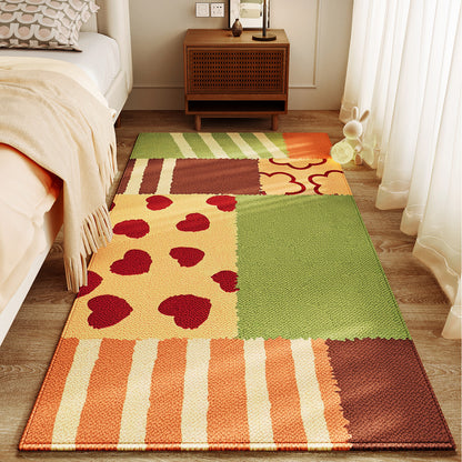 Verspielter Patchwork-Teppich