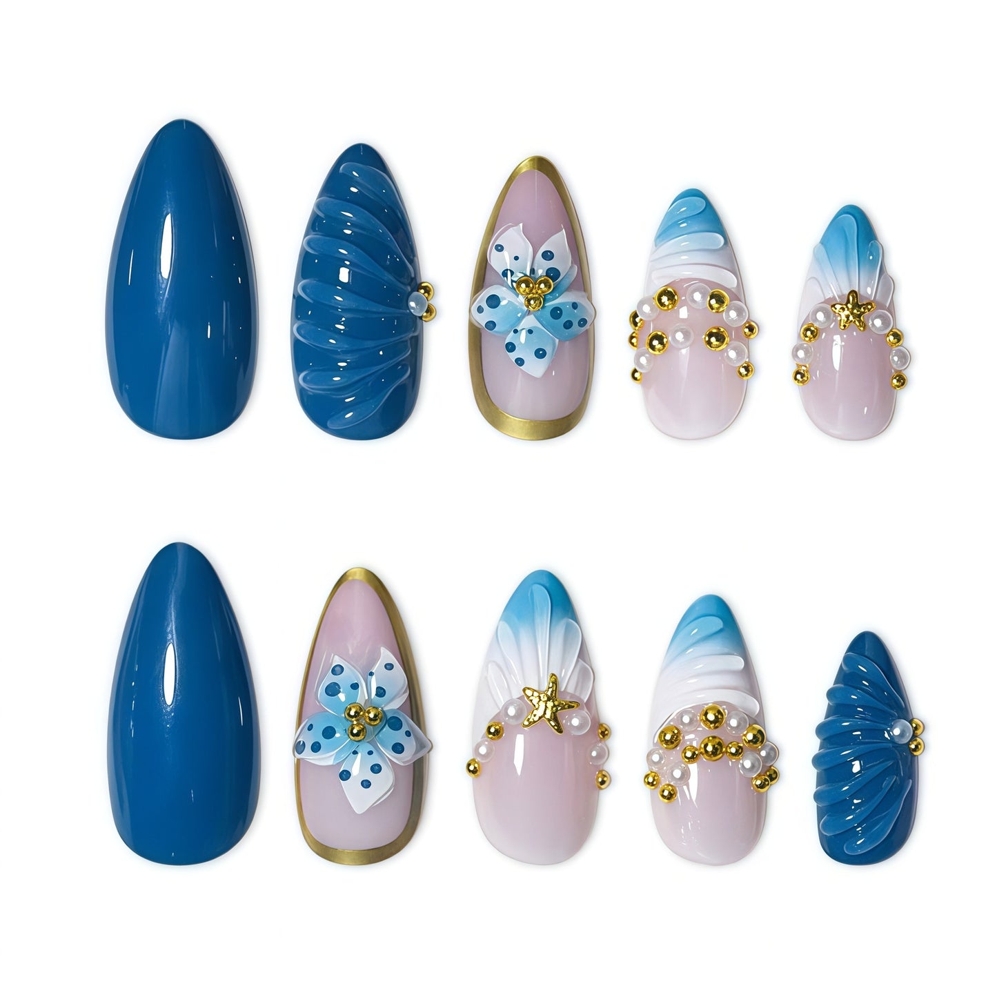 Künstlerische Gel-Nagelerweiterungen Brehn