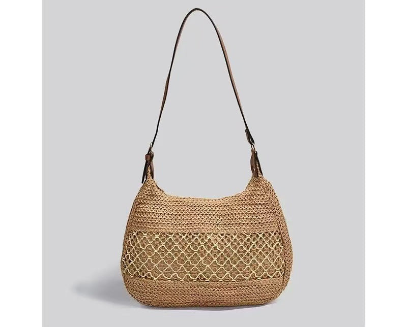 Damen Handtasche aus handgefertigtem Naturmaterial mit modischem Netzdesign Brehn