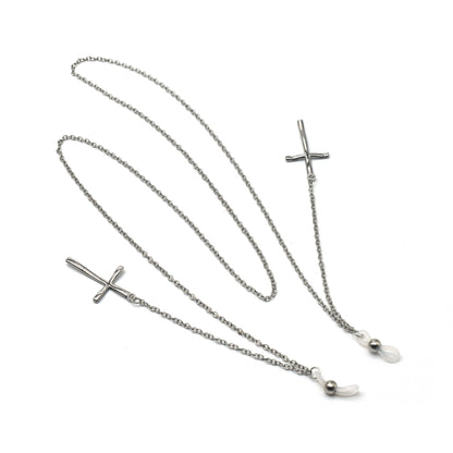 Eleganter Kreuz-Design Ketten-Brillenhalter Brehn