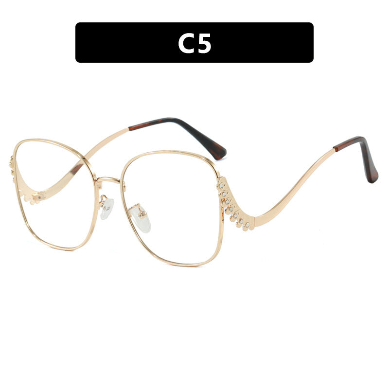 Damen auffällige Sonnenbrille mit funkelnden Applikationen Brehn