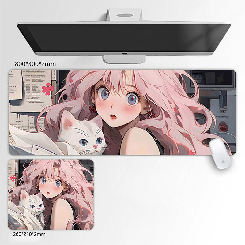 Anime-inspirierte große Schreibtisch-Mauspad